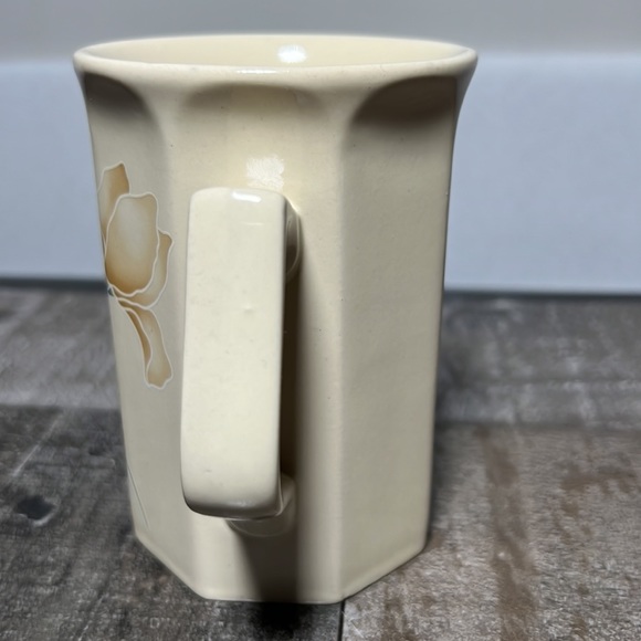 Vintage Porcelain Off White Floral Mug - Picture 2 of 5